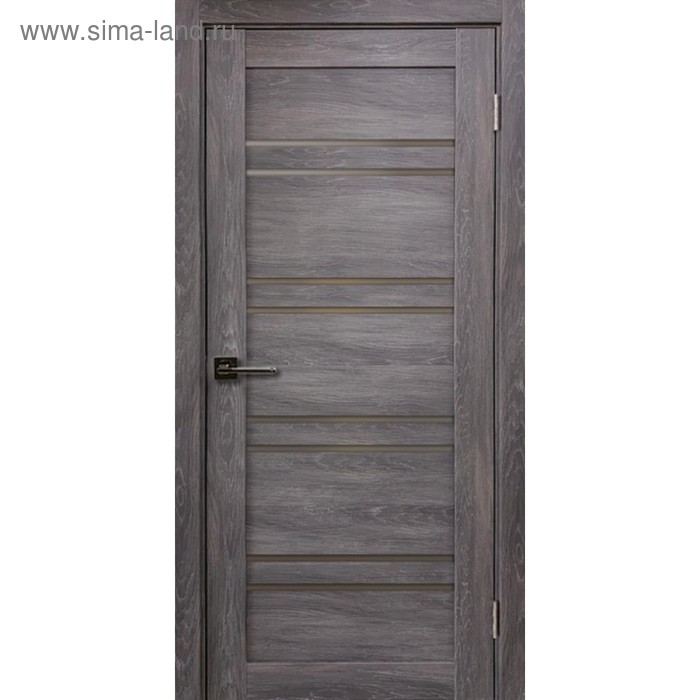 Дверное полотно Х1, 2000 × 600 мм, цвет дуб шале серебро / стекло сатин - Фото 1