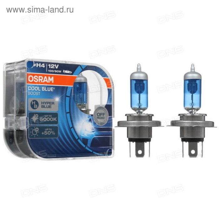 OSRAM COOL BLUE BOOST H4, Halogen Headlight Lamp, 62193CBB-HCB - Foto 4