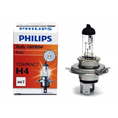 Лампа автомобильная Philips Rally, H4, 12 В, 100/90 Вт, 12569RAC1