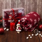 Подарочный набор: плед "Снежинки" 150*130см +свеча, п/э - Фото 1