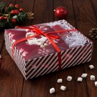 Подарочный набор: плед "Снежинки" 150*130см +свеча, п/э - Фото 4