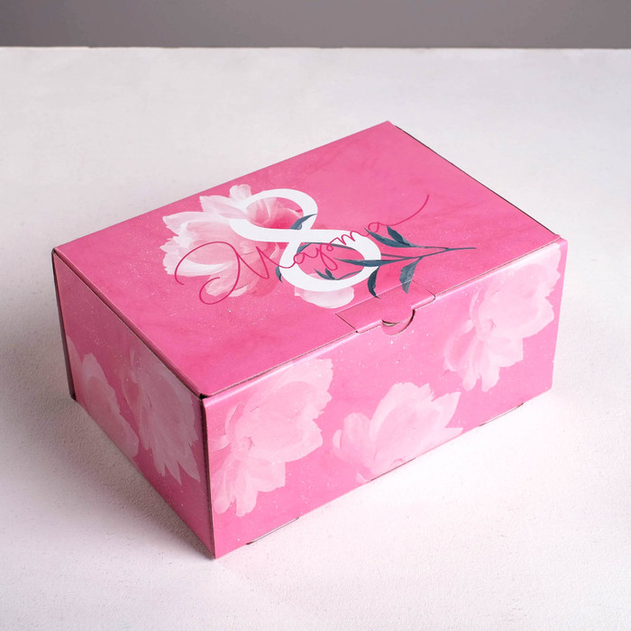 Коробка‒пенал «С 8 Марта!», 22 × 15 × 10 см