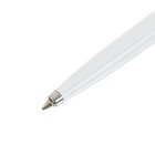 Ручка шариковая Parker Jotter K60 белый M, корпус из нержавеющей стали, синие чернила - Фото 3