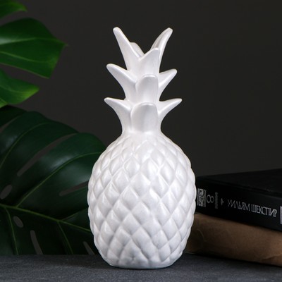 Копилка для денег «Ананас», гипс, белый, 25×12×12 см