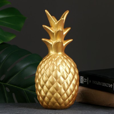 Копилка для денег «Ананас», гипс под золото, 25×11×11 см