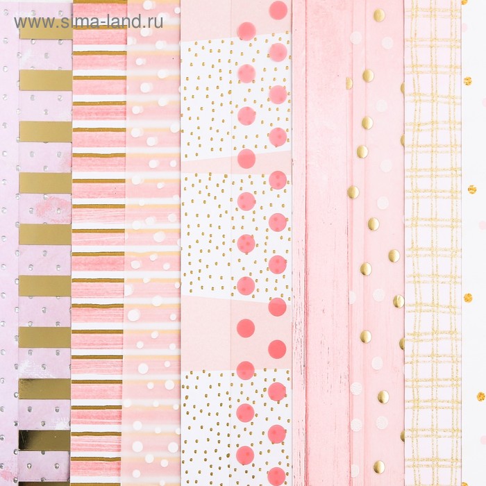 Набор бумаги для скрапбукинга «Нежность», 10 листов, 20 × 20 см - Фото 1