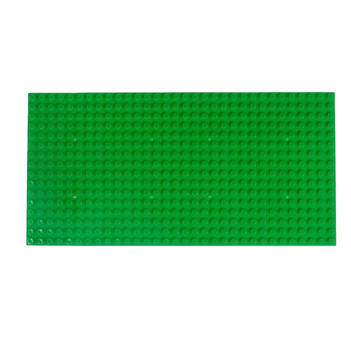 Пластина-основание для конструктора, 25,5 х 12,5 см, цвет зелёный - фото 1905593884