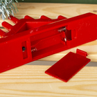 Светодиодная фигура «Красная рождественская горка», пластик, батарейки ААх2 (не в комплекте), свечение тёплое белое - фото 6246443