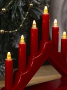 Светодиодная фигура «Красная рождественская горка», пластик, батарейки ААх2 (не в комплекте), свечение тёплое белое - Фото 7