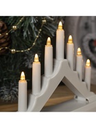 Светодиодная фигура «Белая рождественская горка», пластик, батарейки ААх2 (не в комплекте), свечение тёплое белое 4357280