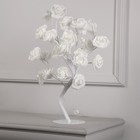 Светодиодный куст «Розы белые» 45 см, 24 LED, постоянное свечение, 220 В, свечение белое - Фото 2