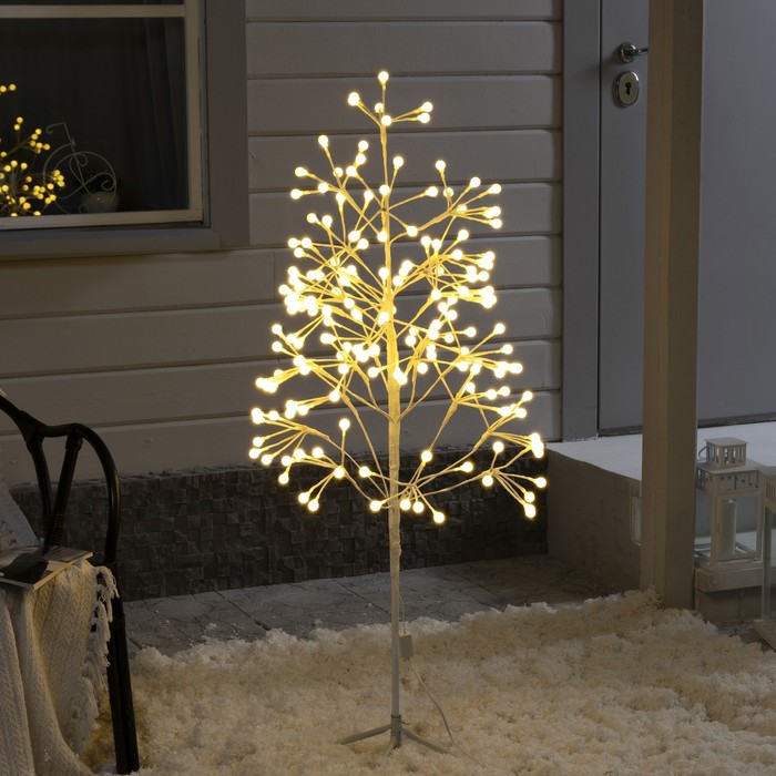 Светодиодное дерево «Шарики» 1.3 м, 180 LED, постоянное свечение, 220 В, свечение тёплое белое - фото 2062382