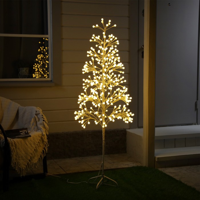 Светодиодное дерево «Шарики» 1.5 м, 360 LED, постоянное свечение, 220 В, свечение тёплое белое - Фото 1