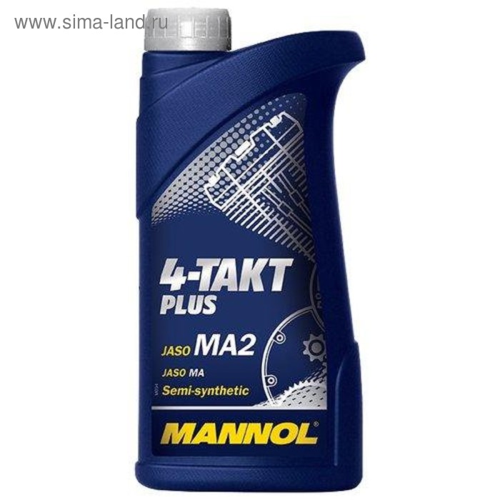 Масло моторное MANNOL 4T п/с 10w40 PLUS, 1 л - Фото 1