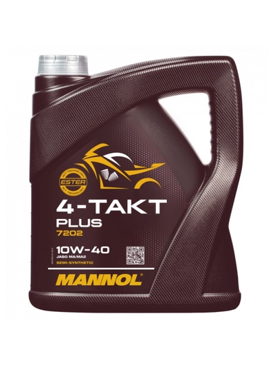 Масло моторное MANNOL 4T п/с 10w40 PLUS, 4 л