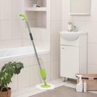 Швабра для мытья пола с распылителем Доляна, насадка из микрофибры 17×17 см, металлическая ручка 129 см - Фото 5