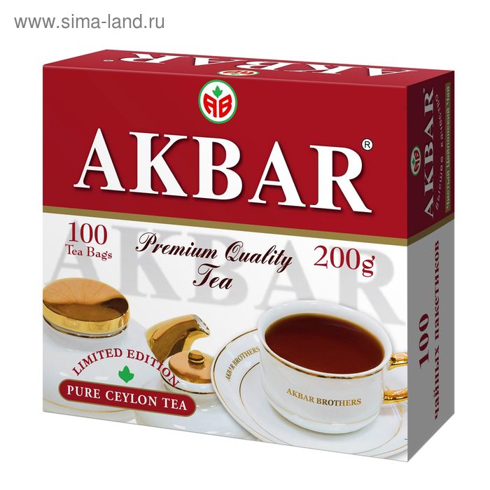 Чай "Акбар" LIMITED EDITION черн. цейл., 100*2 г - Фото 1