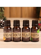 Новогодний набор эфирных масел «Богатства и процветания», пихта, кедр, мята, апельсин, 4 шт. по 15 мл - Фото 3
