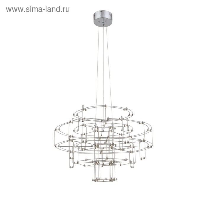Люстра GENETICA, 12,8Вт LED, 3200K, цвет хром
