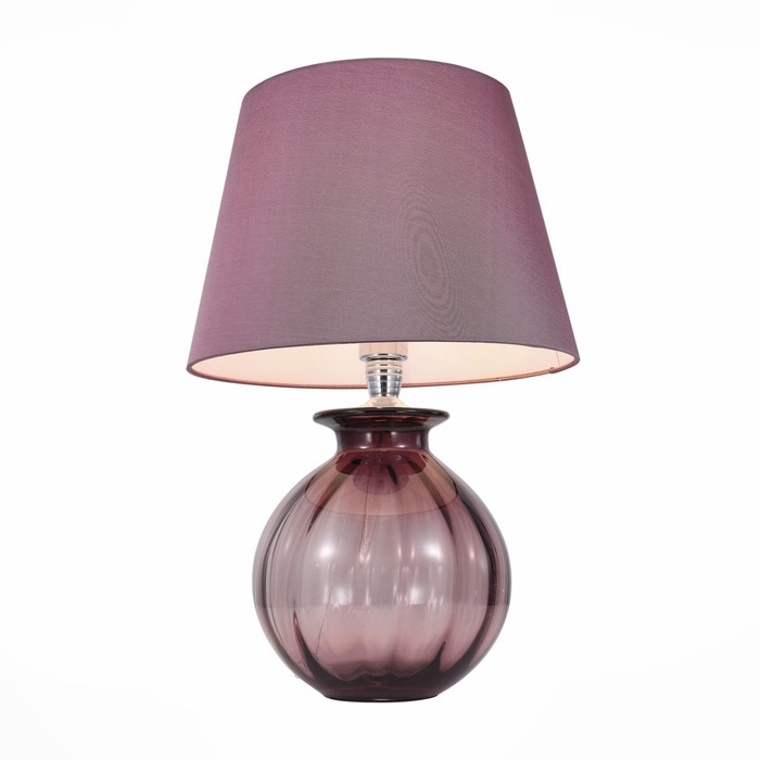 Прикроватная лампа St Luce. SL968.604.01. Ampolla. 1х60 Вт, E27, 35х35х54 см, цвет хром, пурпурный
