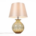 Настольная лампа CALMA, 60Вт E27, цвет хром, янтарный - фото 4079735