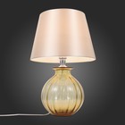 Прикроватная лампа St Luce. SL968.904.01. Ampolla. 1х60 Вт, E27, 35х35х54 см, цвет хром, янтарный - Фото 3