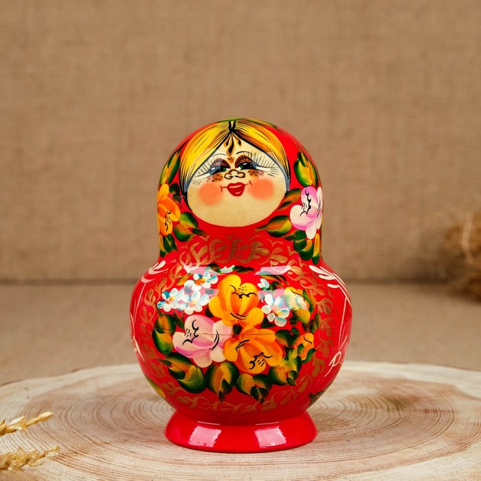 Матрёшка «Милашка", красная, 10 кукольная,  люкс - фото 1883489066