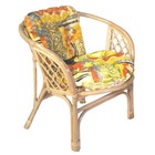 Кресло натурального ротанга, подушки светлые/цветные, цвет натуральный, «Багама» - Фото 2