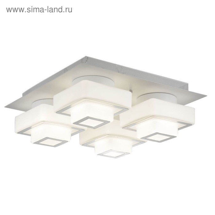 Люстра CUBICO, 4x12Вт LED, 4000-6500K, цвет белый, с ПДУ - Фото 1