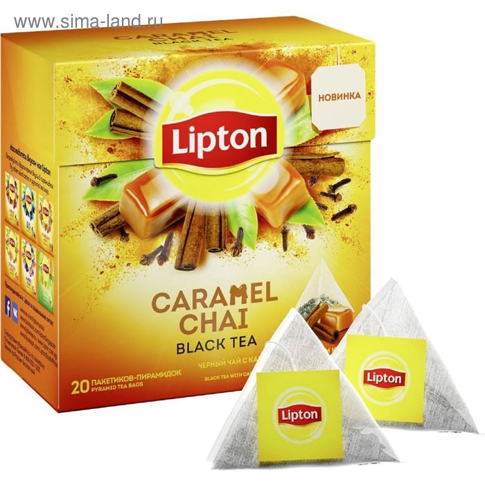 Чай Lipton  CARAMEL CHAI, 20*1,8 г - Фото 1