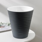 Кашпо для цветов со вставкой «Валенсия», 5.2 л, серое - Фото 2