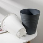 Кашпо для цветов со вставкой «Валенсия», 5.2 л, серое - Фото 4