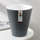 Кашпо для цветов со вставкой «Валенсия», 5.2 л, серое - Фото 5