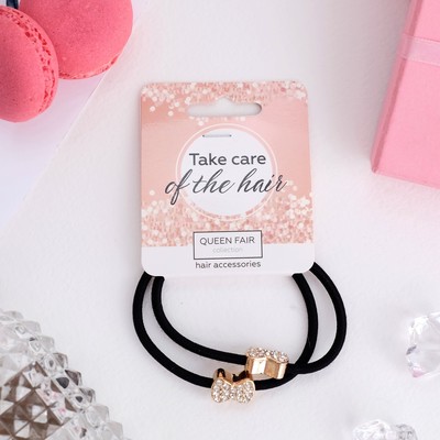 Резинки для волос «Ариана», набор 2 шт., бантик