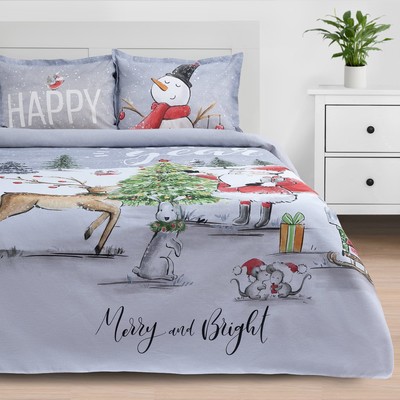 Комплект: пододеяльник и 2 наволочки Merry&Bright 143*215 см/50*70 - 2 шт