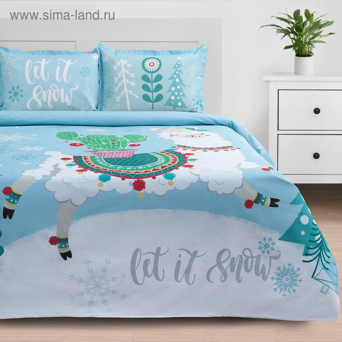 Комплект: пододеяльник и 2 наволочки Let it snow 143*215 см/50*70 - 2 шт - Фото 1