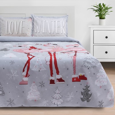 Комплект: пододеяльник и 2 наволочки Love winter 143*215 см/50*70 - 2 шт, 100% хлопок