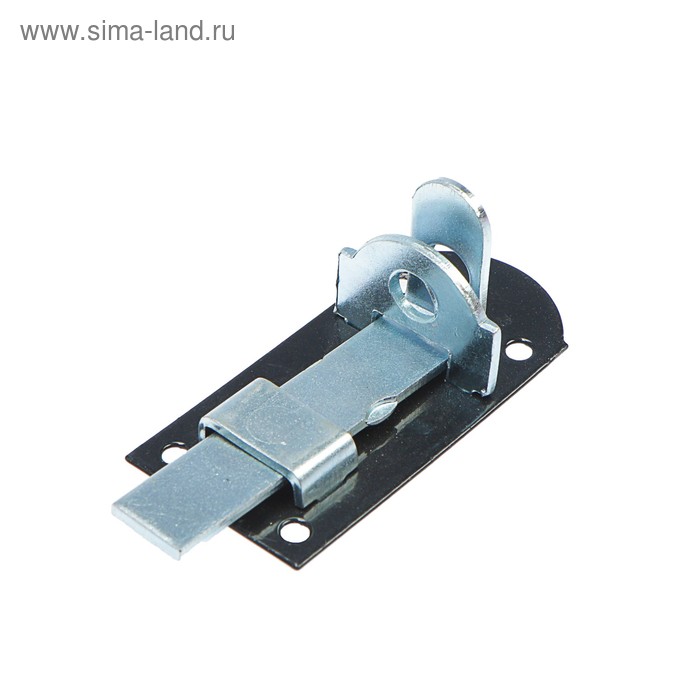 УЦЕНКА Задвижка дверная ЗД 008, 75 мм, под навесной замок, черный - Фото 1