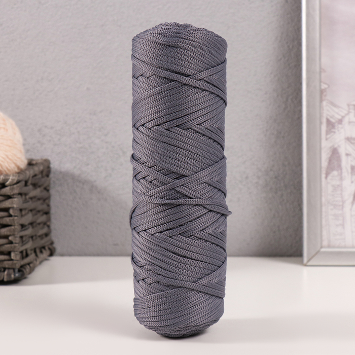 Шнур для вязания "Классика" 100% полиэфир 3мм 100м (283 св.серый) - Фото 1
