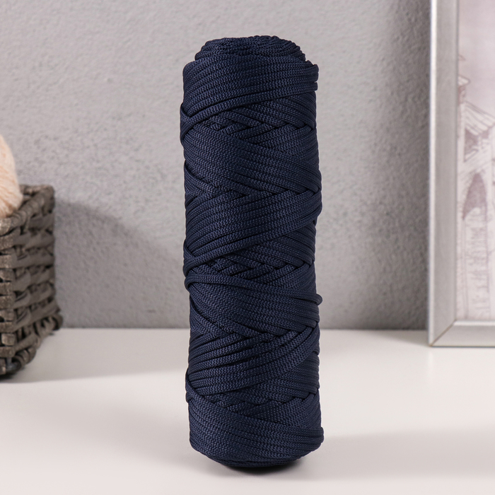 Шнур для вязания "Классика" 100% полиэфир 3мм 100м  (205 синий) - Фото 1