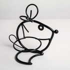 Подставка для цветов «Мышь», на 1 цветок, цвет чёрный - Фото 1