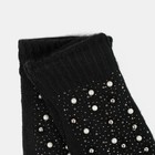 Перчатки-митенки женские, цвет чёрный, размер 7-8 - Фото 3