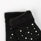 Перчатки-митенки женские, цвет чёрный, размер 7-8 - Фото 4