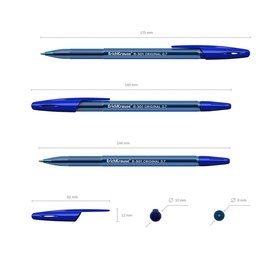 Набор ручек шариковых ErichKrause R-301 Original Stick, 4 шт., стандартный узел 0.7 мм, чернила МИКС, корпус тонированный МИКС (комплект 2 шт)