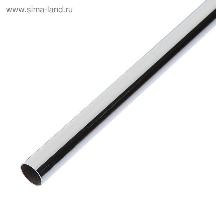 Труба, 3 м, d=16 мм, сталь 0.7мм, цвет хром - Фото 1
