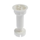 Опора неразборная регулируемая кухонная 95-130 мм белая  100 мм (пласт.) /250/ (комплект 6 шт) - фото 24407962