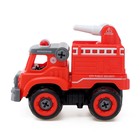 Конструктор винтовой «Пожарная машина», с электрическим шуруповёртом, радиоуправляемый, 31 деталь - фото 6247018