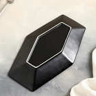 Блюдо фарфоровое «Марбл», 31×18,5 см, цвет чёрный - Фото 3