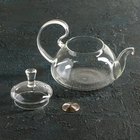 Чайник стеклянный заварочный с металлическим ситом Доляна «Элегия», 400 мл - фото 4520135