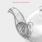 Заварочный чайник Доляна «Элегия», 400 мл, металлическое сито, стекло - Фото 3